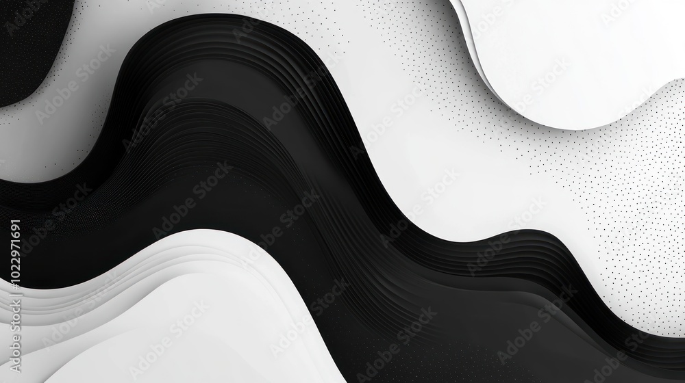 Poster black and white gradient background with minimalist abstract design