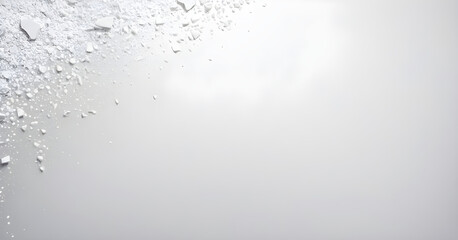 White powder exploding on a white background creating texture