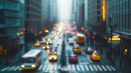 Fototapeta premium Blurred city traffic, 