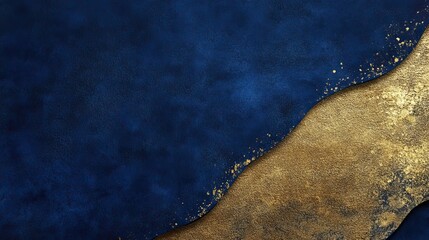 Obraz premium Abstract navy and gold texture, shimmering patterns blend seamlessly. Perfect for modern design projects.