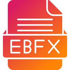 EBFX File Format Vector Icon Design