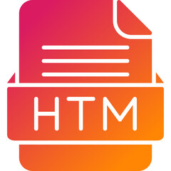 HTM File Format Vector Icon Design