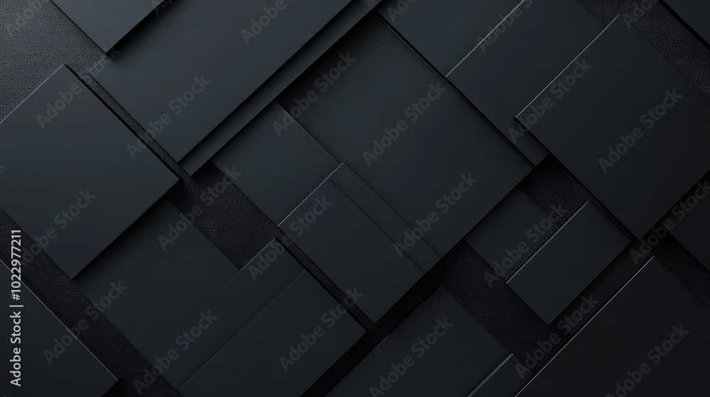 Poster 3D rendering of a black abstract geometric background suitable for advertising design modern applications technology gaming luxury showcases and product displays in a futuristic context