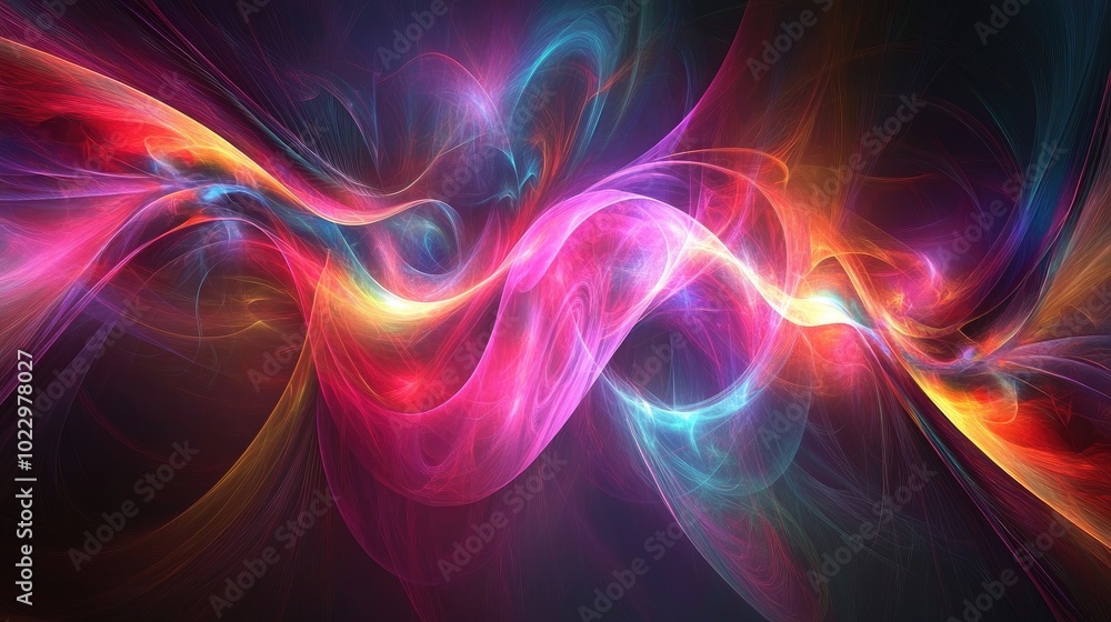 Poster abstract digital fractal fantasy design backdrop