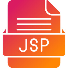 JSP File Format Vector Icon Design