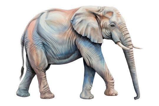 recommend clip art: Realistic elephant isolated background. Hand-drawn watercolor Wild African animal. Wildlife poster, invitation.