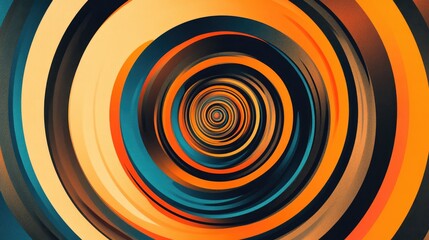 Abstract geometric element featuring concentric radial design