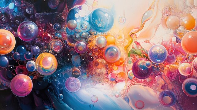 Bubbles serve as an intriguing artistic motif offering a range of interpretations and the potential for diverse applications across multiple mediums