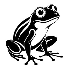 Frog vector illustration black silhouette