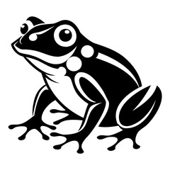 Frog vector illustration black silhouette