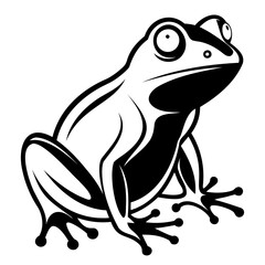 Frog vector illustration black silhouette