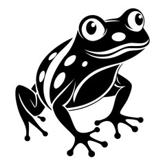 Frog vector illustration black silhouette