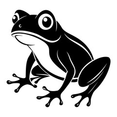 Frog vector illustration black silhouette