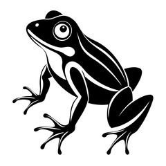Frog vector illustration black silhouette