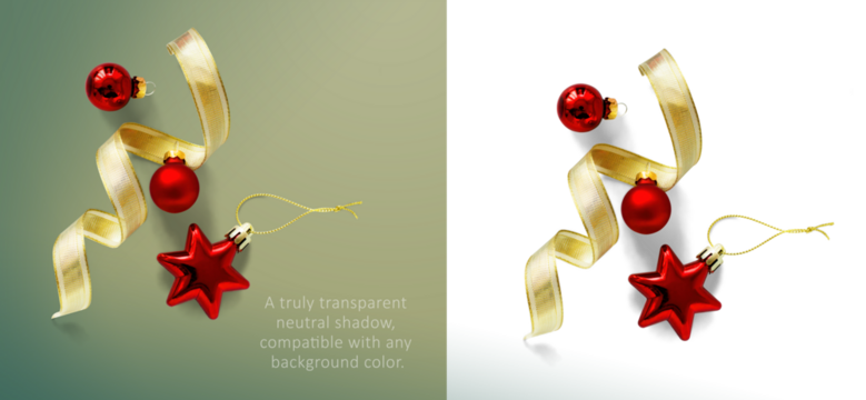 Christmas composition with Isolated Christmas gold ribbon and red christmas tree ball on transparent background with real transparent background. png Flat lay, top view