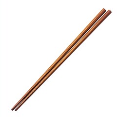 Wooden chopsticks on a white isolated background.