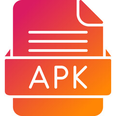 Fototapeta premium APK File Format Vector Icon Design