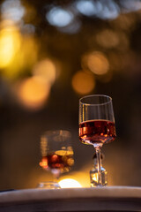 glass of rose wine