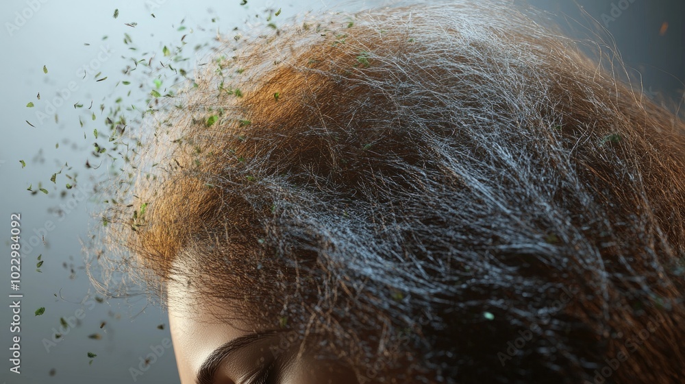 Poster a visually engaging 3d image showcasing a detoxed and healthy scalp, reinforcing the connection betw