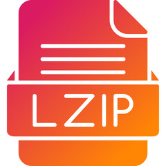 LZIP File Format Vector Icon Design