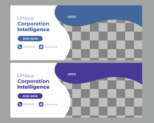  Modern business banner design
