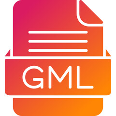 GML File Format Vector Icon Design