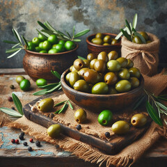 large olives against a natural background