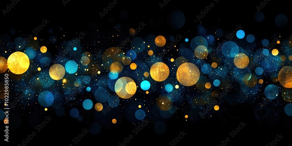 Poster abstract colorful bokeh background with light effects