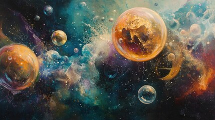 Bubbles serve as a captivating theme in art offering diverse interpretations and applications across multiple mediums