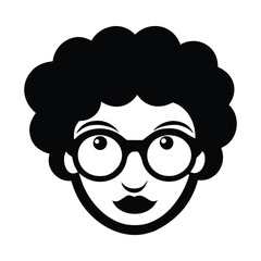 silhouette of head of man smiling on white background vector illustration design