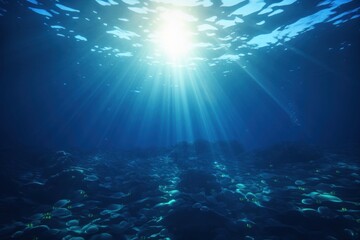 Fototapeta premium Underwater sunlight outdoors nature.