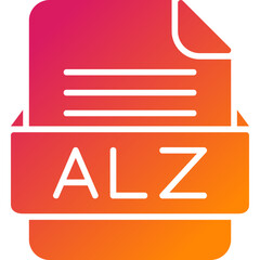 ALZ File Format Vector Icon Design