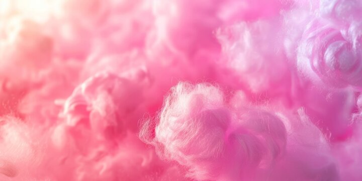 macro shot pink candy cotton fluffy soft light abstract blur background