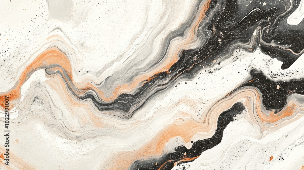 Poster Abstract Light And Dark Marble Texture White And Beige Marble Background Modern Digital Marbling Pattern Unique Texture Of Marble And Paint Formed By The Flow Of Various Liquids