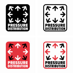 Pressure Distribution vector information sign