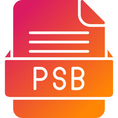 PSB File Format Vector Icon Design