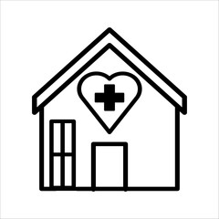 Simple house symbol icon. Building icon. Vector illustration.