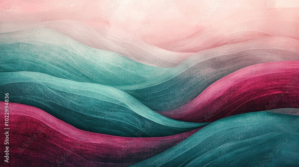 Poster abstract digital painting depicting a fantasy landscape or textured background featuring lines and f