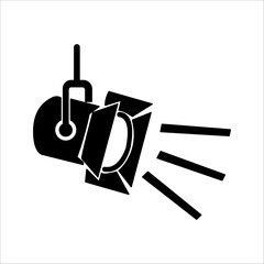 Stage Lighting Icon. Highlight Illustration As a Simple Vector Sign & Trendy Symbol in Glyph Style for Design and Website, Presentation or App Element.
