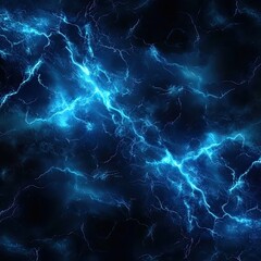 Blue lightning storm, abstract night sky, electric energy, cosmic light, digital background, electric lightning, glowing blue energy