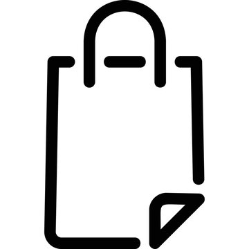 recommend clip art: Simple vector icon sticker shopping bag