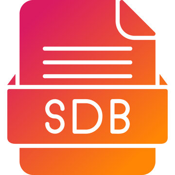 SDB File Format Vector Icon Design