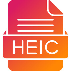 HEIC File Format Vector Icon Design