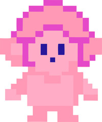Fototapeta premium cute character pixel style svg
