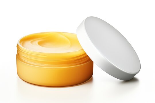 Ottern wax leather care balm white background container medicine.
