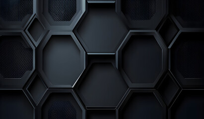 Abstract Geometric Pattern in Black