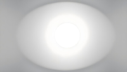 Bright light shining through oval opening on white background