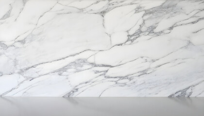 Obraz premium White marble luxury background with reflective floor