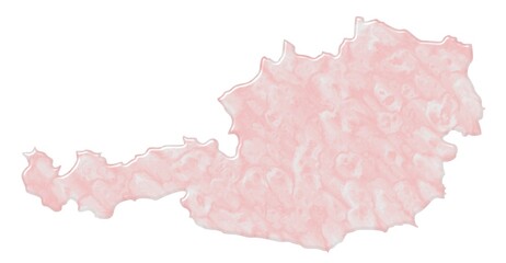 Soft Pink Austria Map with Cloud-Like Texture &ndash; Elegant Vector Design