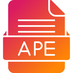 Obraz premium APE File Format Vector Icon Design